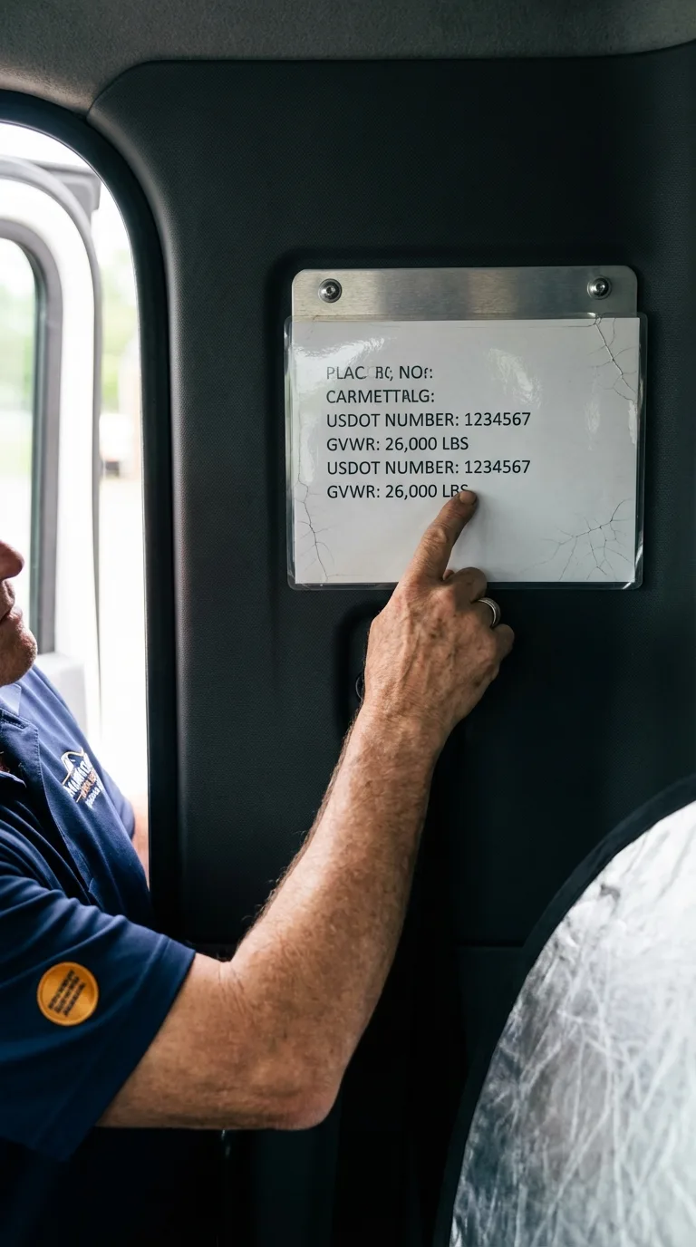 USDOT licensing placard verification in Ahoskie